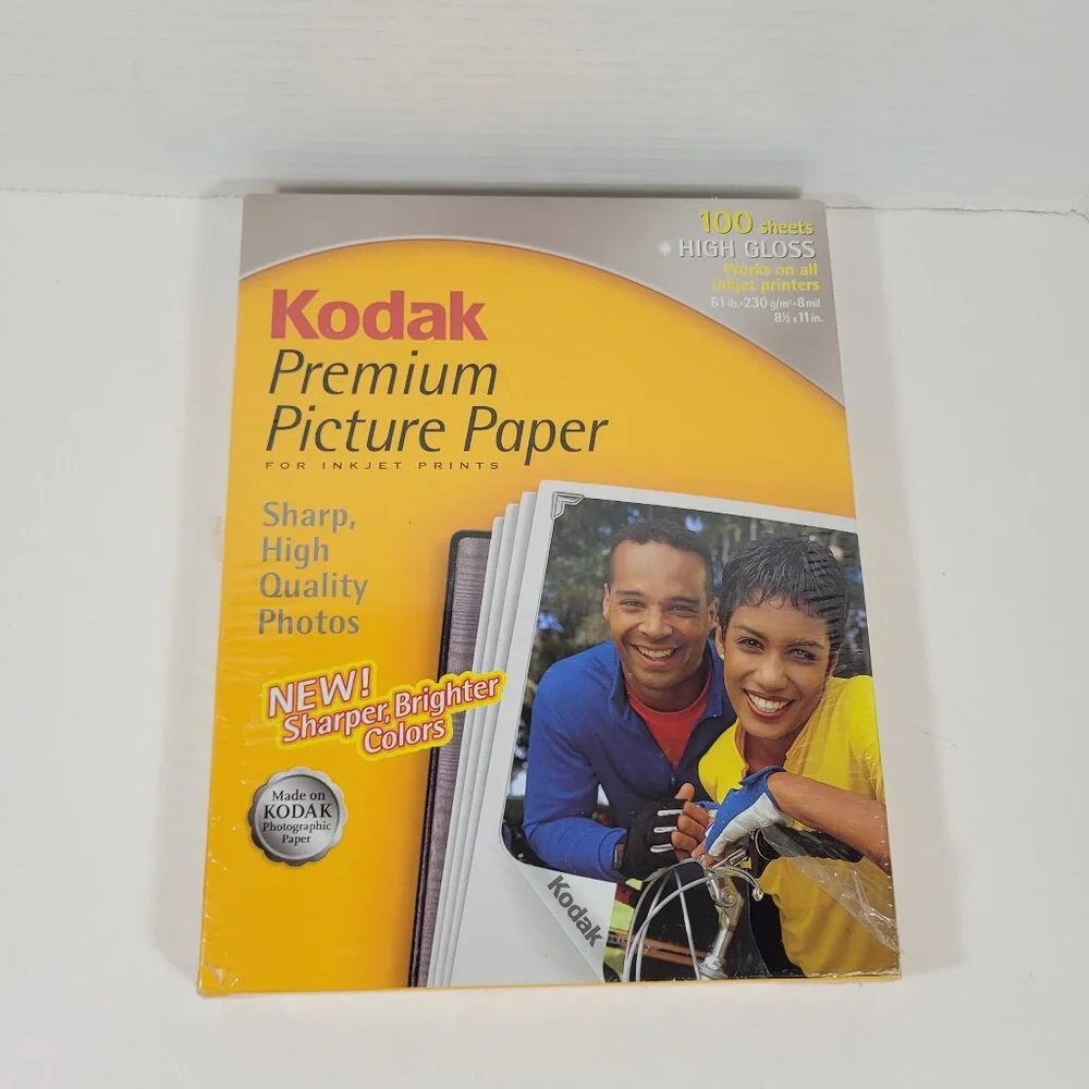 Kodak Premium Picture Paper 100 High Gloss Sheets For Inkjet Printers New Sealed